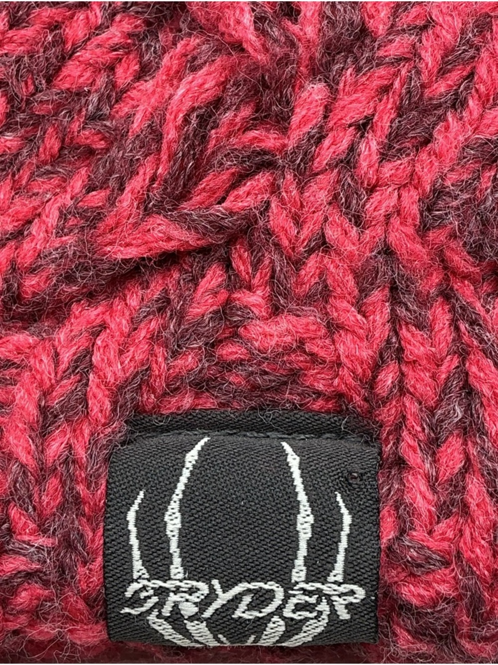 Spyder Red Marled Cable Knit Beanie